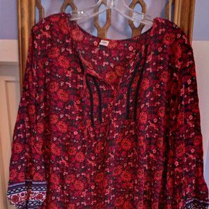Old Navy Bohemian Floral Long Sleeve Dress